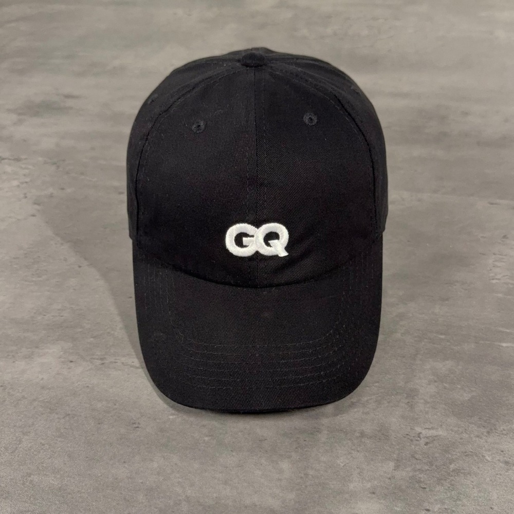 Gentlemen's Quarterly GQ Baseball Cap Mens OS‎ Black Embroidered Logo Dad Hat